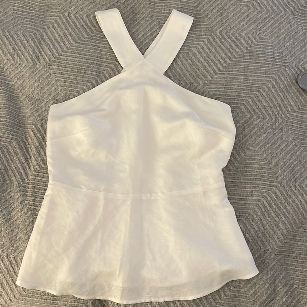 Ann Taylor sleeveless peplum blouse